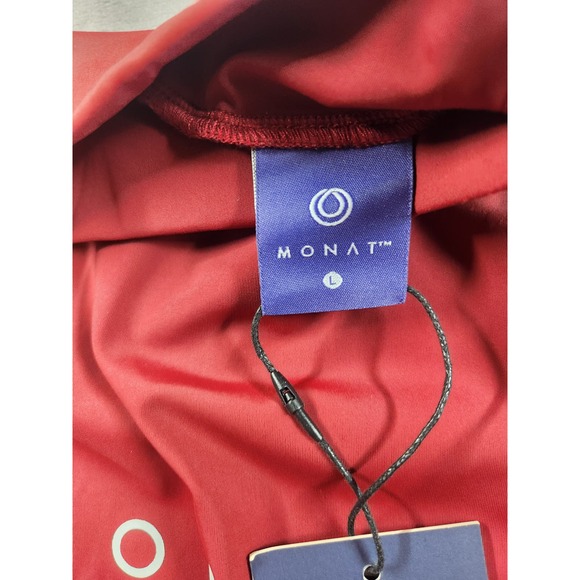 MONAT GEAR Body Suit New Womens Size Large Maroon Nylon Spandex Mock Neck NWT - Picture 3 of 13